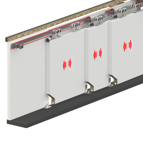 Telescopic sliding door track - telescopic,