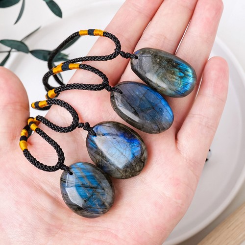 Blue labradorite crystal - labradorite,