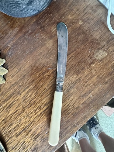 Antique bone and silver - bone,