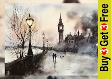 Foggy London Evening 5"x7"