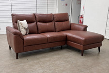 Furniture Village 'Morgan' 3 Seater Sofa Butterscotch Right Facing Chaise End