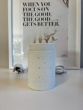 SCENTSY Elements Large Wax Warmer Burner Etched Core Full size Cream Stone