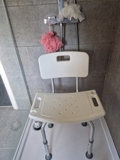 Adjustable Shower Seat With Backrest For Elderly Or Disabled