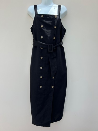 Topshop vintage black linen - black,