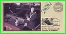 G.B. 1985 17p Flying Scotsman on Ltd Ed. Tibor Reich First Day Cover, Mayor