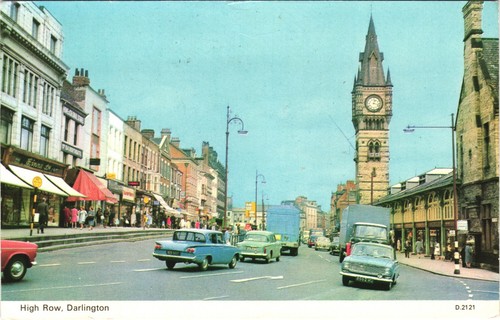High row darlington postcard - row,