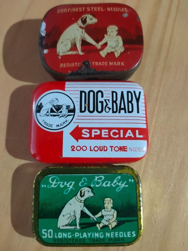 Dog and baby gramophone - and,