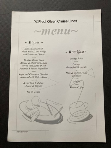 Fred olsen cruise lines card - fred,