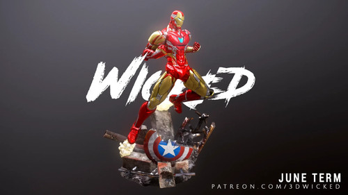 Iron man inspired statue - iron,