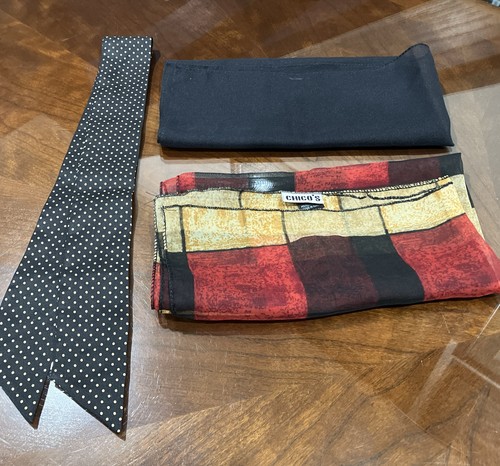 Lot vtg scarves black - 3,