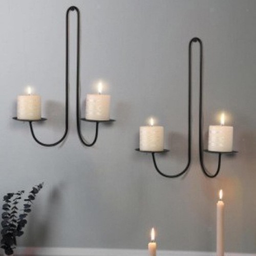 Candle sconce metal pillar - candle,