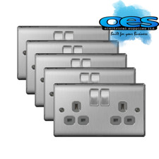 5 x BG Nexus NBS22G Brushed