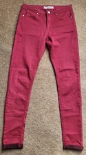 Topshop Moto Red Leigh Jeans