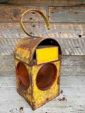 Chalwyn vintage Yellow/Orange Road/Railway Paraffin Lamp with burner. Railwayana