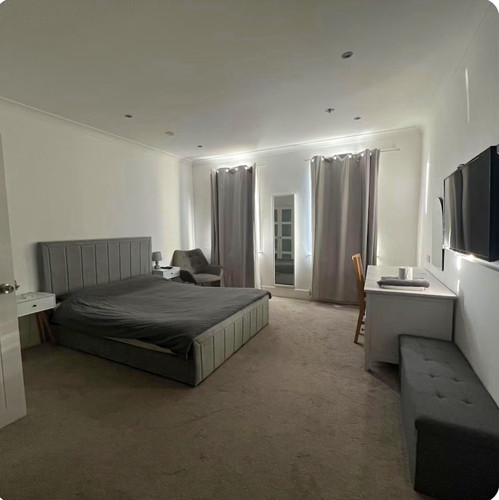 Grey king bed frame - grey,