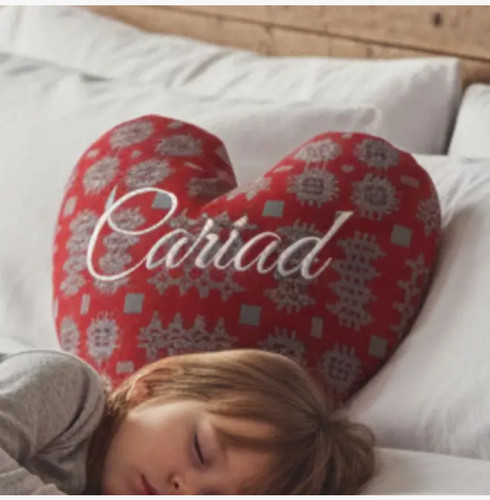 Welsh tapestry heart cushions - tapestry,