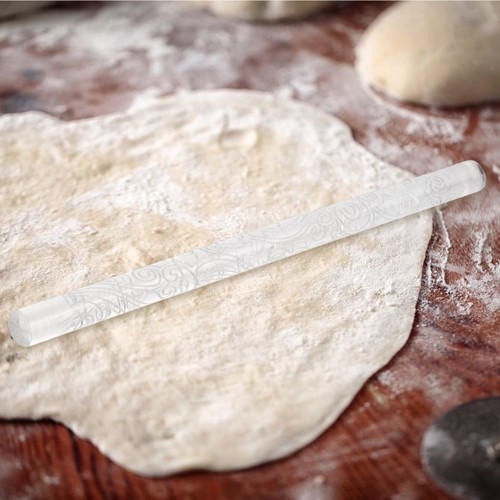 Acrylic rolling pin embossed - acrylic,