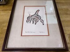 SIGNED BILL REID HAIDA KILLER WHALE PRINT 1973 6”x9”