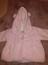 Baby Girls Fleece Duffle Jacket 3-6 Months