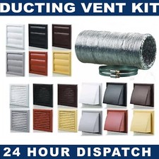 4" 5" 6" Cooker Hood Duct Cowl Gravity Fixed Vent Kit Fan Extractor Tumble dryer