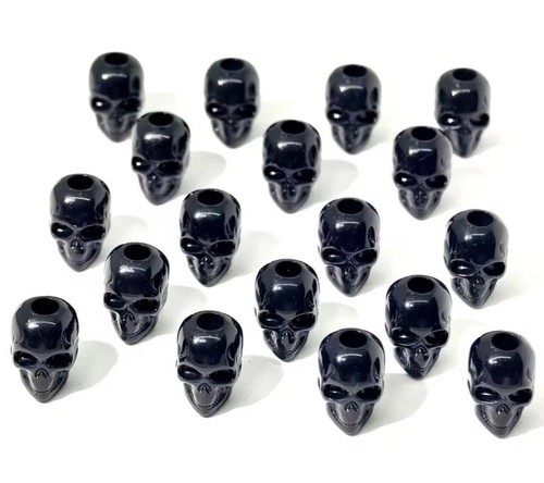 Acrylic skull beard bead with - acrylic,
