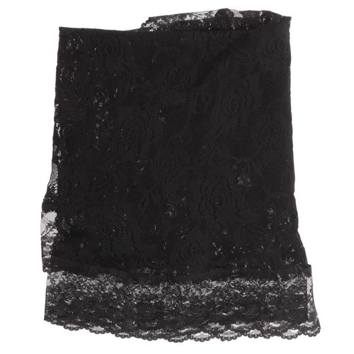 Durable black bridal lace veil - black,
