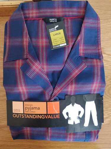 Mens pyjamas collared long - mens,