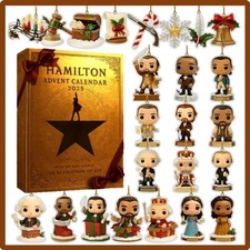 24 x Hamilton Broadway Musicals Christmas Advent Calendar Pendant Blind Box Gift