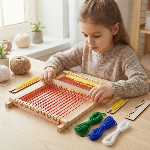 Wooden weaving loom - wooden,
