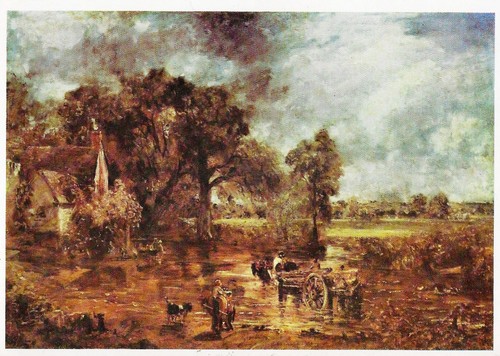Postcard john constable study - john, "study