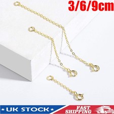 9ctGold Strong Extender Safety Chain Bracelet Necklace Connecting Ring Soldered