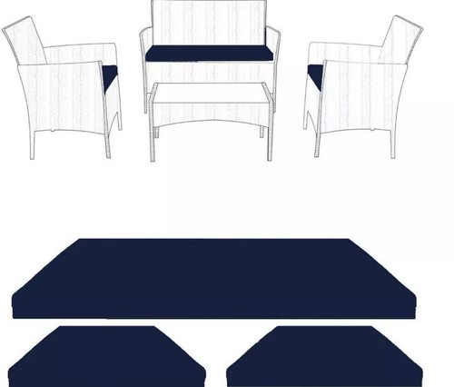 Outdoor pcs rattan set - 3,