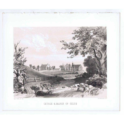 Antique tinted lithograph - antique,