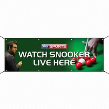 Sky Sports Snooker Live Here Outdoor Banner Business Club Pub Bar Sign 6ft x 2ft