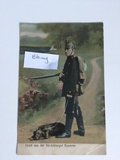 German Soldier Buckeburger Barracks Otto Koch Postcard Postmark 1908 Heanor UK
