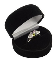 Luxury Velvet Heart Shaped Ring Boxes Engagement Wedding Ring Box Jewellery Case