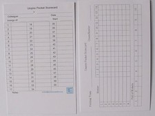 Cricket Umpire Match Cards -