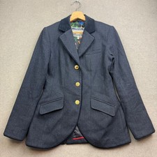 Joules Tweed Jacket UK 12 Navy