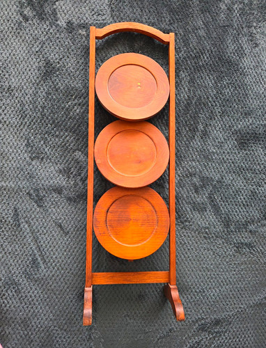 Vintage wooden tier folding - 3,