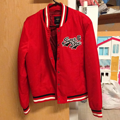 Superdry men red varsity - superdry, men’s