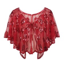 1920s Sequin Shawl Wraps Cape