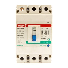 MEM MFL2003 / TLF2003 200 Amp 25kA Triple Pole 200a 3P MCCB  Bill VAT INC