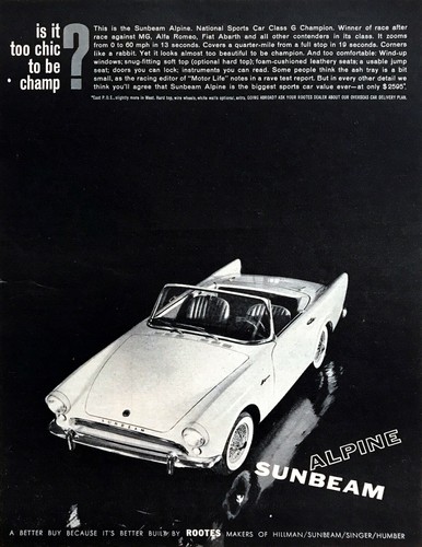 1961 sunbeam alpine - 1961,