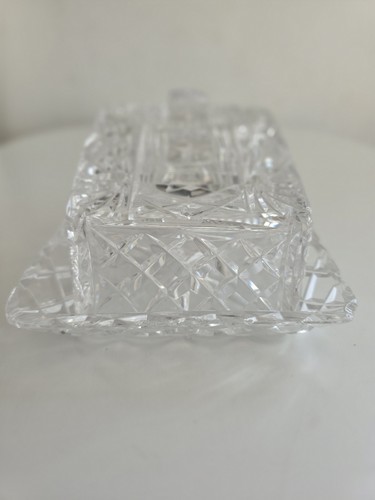 Vintage cheese dish - cut, glass