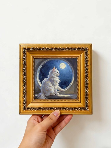 Moonlit window fluffy - moonlit,
