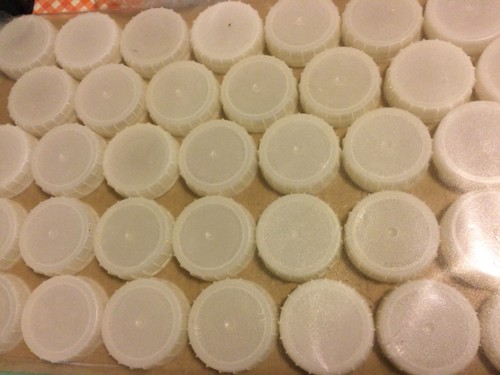 White plastic screw top - plastic,