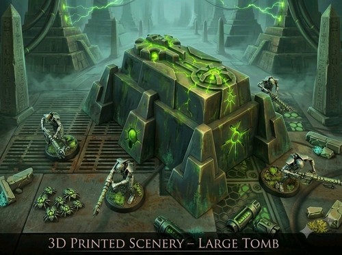 Tomb scatter terrain 28mm - tomb,
