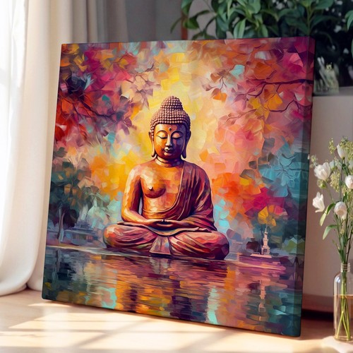 Buddha impressionism canvas - buddha,