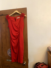 Red sleeveless dress size 12 (Billie and Blossom)- flattering style