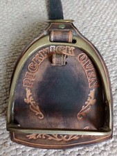 Vintage Pickwick Oven Leather & Brass  Advertising Decor. 